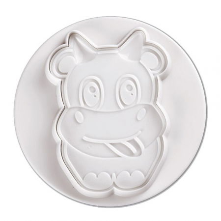 Cofetarie - Ustensile - Funny Animals - Decupatoare Plastic cu Extractor Ø 8 cm, Set 4 Buc