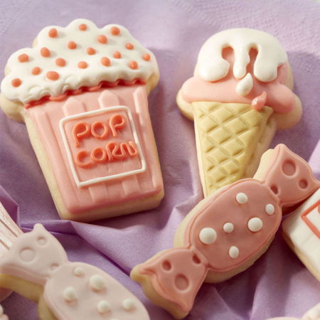 Cofetarie - Ustensile - Party - Decupatoare Plastic cu Extractor Ø 3.6 - 6 cm, Set 4 Buc