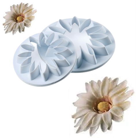 Decupatoare Flori, Fluturi - Gerbera / Daisy Flower Cutters for Fondant, Set of 2 pcs, Ø 7 and 9 cm