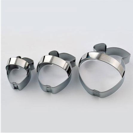 Cofetarie - Ustensile - Mar - Decupatoare Inox cu Maner Ø 4.5 - 8.5 x H 2 cm, Set 3 Buc