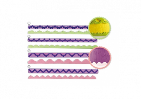 Decupatoare, Marcatoare Margini, Borduri - Decupatoare - Marcatoare Decor Margini / Borduri L 25.5 cm, Set 4 Buc