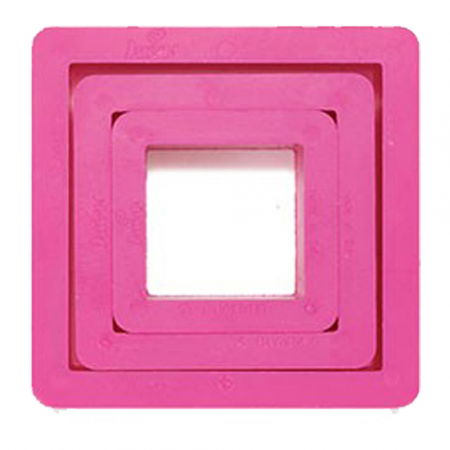 Decupatoare - Patrat - Decupatoare Plastic 3.5 - 7 x H 2.2 cm, Set 3 Buc