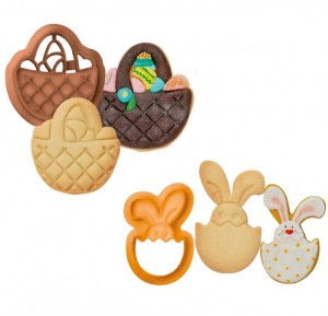 Decupatoare - Biscuiti sau Decoruri Paste - Decupatoare Plastic Ø 6.5 si 7.5 x H 2.2 cm, Set 2 Buc