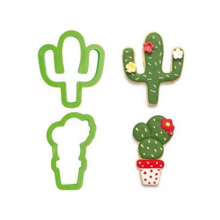 Decupatoare Plastic Cactus Ø 8.6 si 8.8 x H 2.2 cm, 2 Buc  [2]