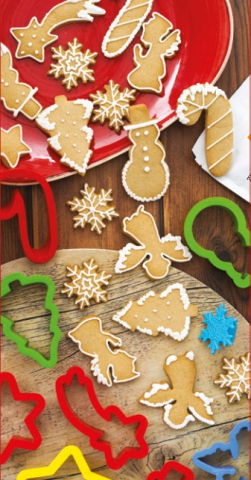 Decupatoare Plastic Craciun - Stea si Brad Ø 7 - 8 x H 2.2 cm, 2 Buc + 4 Sabloane [3]