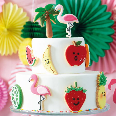 Decupatoare - Decupatoare Plastic Fructe - Banana si Mar Ø 7.5 si 8.5 x H 2.2 cm, 2 Buc