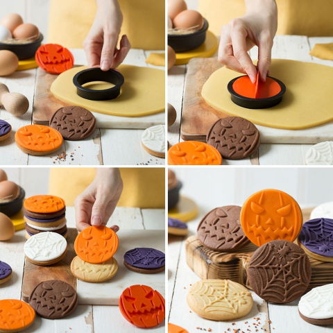 Decupatoare Plastic Halloween - Decor Biscuiti, Ø 6.5 x H 2.2 cm, 3 buc [2]