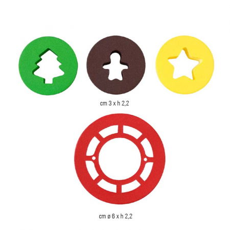 Decupatoare Plastic Mix & Match Craciun, Ø 3 si 6 x H 2.2 cm, 4 buc [2]
