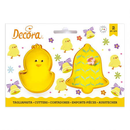 Decupatoare - Decupatoare Plastic Puisor si Clopotel, Ø 7 si 8 x H 2.2 cm, 2 Buc