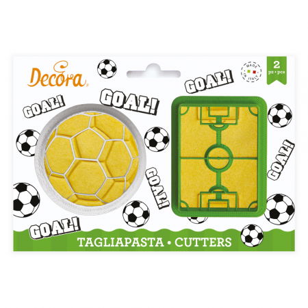 Cofetarie - Ustensile - Decupatoare Plastic Sport - Fotbal Ø 6.5 si 7.5 x H 2.2 cm, 2 Buc 