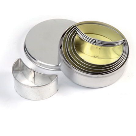 Decupatoare - Semiluna - Decupatoare Inox Ø 3 - 6.5 x H 3 cm, Cutie 6 Buc
