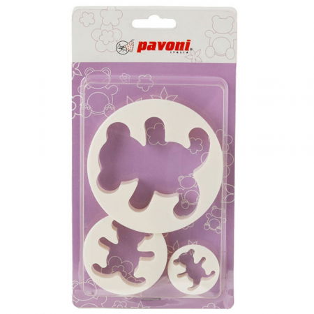 Cofetarie - Ustensile - Ursuleti - Decupatoare Plastic Ø 3 - 8.5 cm, Set 3 Buc