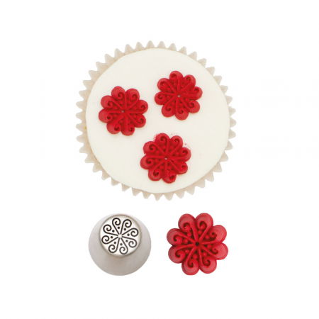 Ustensile Decorare Tort - Dui / Sprit Inox Model Rusesc Vartej / Swirl 3D