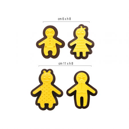 Cofetarie - Ustensile - Familia Fericita - Decupatoare Plastic 6 - 11 x 8 x H 2.2 cm, Set 4 buc
