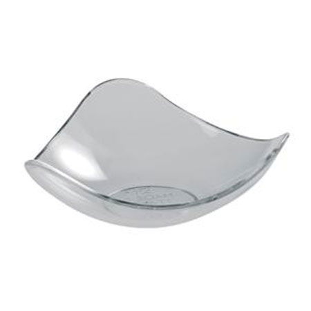 Accesorii Candy Bar, Bufet, Catering - Farfuriute Blow Ø 8.5 x H 3 cm, Plastic Transparent, Set 100 Buc