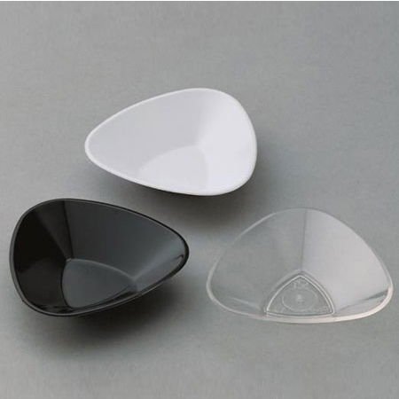 Accesorii Tort, Candy Bar, Bufet - Farfuriute Single Ø 6.5 x H 1.5 cm, Plastic Transparent, Set 100 Buc