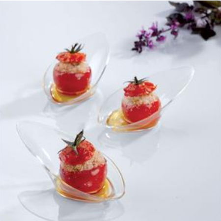 Farfuriute Wing 10 x 5 x H 3 cm, Plastic Transparent, Set 100 Buc [3]