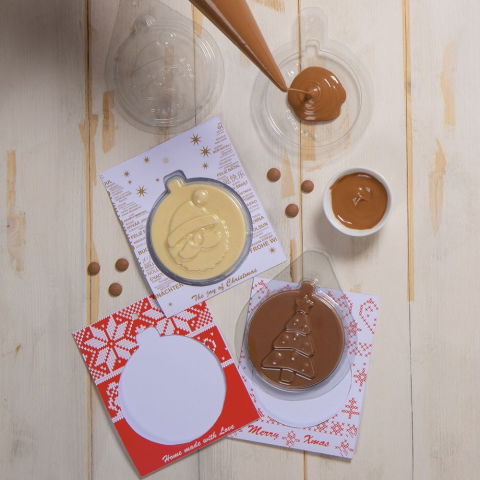 Felicitari Ciocolata Craciun - Set 8 Matrite Plastic 14.2 x 11.4 cm si Accesorii Ambalare [6]