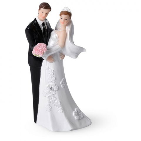 Ustensile si Accesorii Tort - Figurina necomestibile Mire si Mireasa Clasic H 11.5 cm