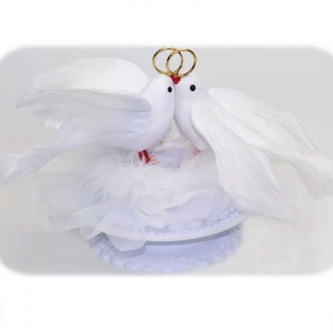 Ustensile si Accesorii Tort - Figurina Tort Necomestibila, Porumbei Ø 16 cm