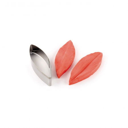 Ustensile Decor Pasta de Zahar - Crin Imperial Petale - Decupator Inox si Mulaj Silicon 10 x 3.5 cm, Set 3 Buc