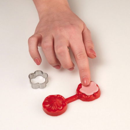 Hortensie Floare - Decupator Inox si Mulaj Silicon Ø 2.2 cm, Set 2 Buc [6]