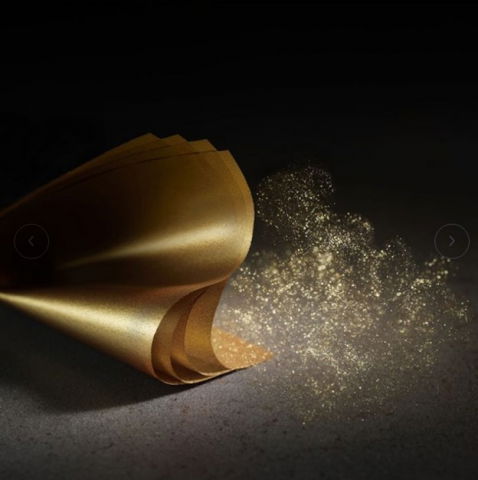 Aur si Argint Alimentar - Foite Aurii Comestibile pentru Decorarea Alimentelor 8 x 8 cm, 45 buc