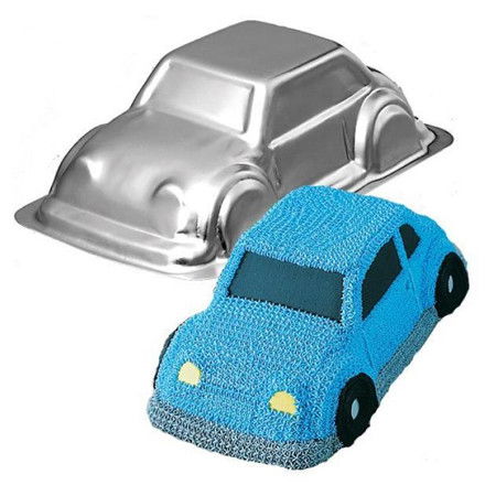 Forme, Tavi Coacere - Forma 3D Coacere Tort Model Masina, 28 x 17 x H 10 cm, Aluminiu Anodizat