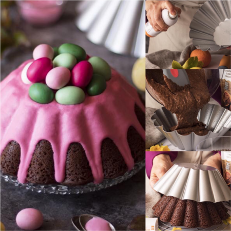 Cofetarie - Ustensile - Forma Coacere Baba / Savarina Ø 24 x H 8 cm, Otel Antiaderent