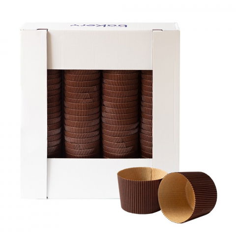 Chese Coacere si Prezentare - Forma Coacere Panettone Ø 7 x H 5 cm - 100 g, Carton Termorezistent, Set 100 Buc