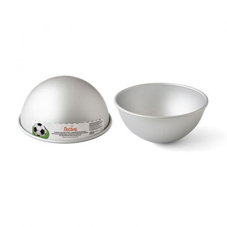 Cofetarie - Ustensile - Forma Coacere Semisfera, Ø 18 x H 9 cm, Aluminiu Anodizat, 1 buc