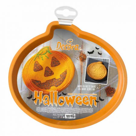 Forme, Tavi Coacere - Forma Coacere Tort Model Halloween Dovleac Ø30xH5cm, Aluminiu antiaderent