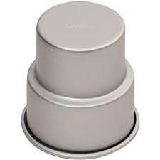 Cofetarie - Ustensile - Forma 3D Coacere Minitortulet 2 Etaje Ø 7 x H 8 cm, Aluminiu Anodizat