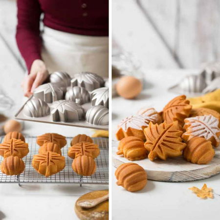 Forma Copt Toamna 9 Cavitati Ø 8 x H 3.5 cm, Aluminiu Antiaderent [2]