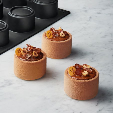 Forme de Silicon Cofetarie - Forma Pavoflex 30x40 Cylindra Pierre Herme Ø 6.5 x H 4.5 cm, 130 ml, 12 cavitati