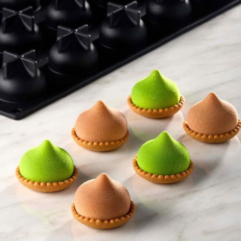 Forme Silicon Monoportii, Mignon - Forma Pavoflex 30x40 Jasmine Ø 3.8 × H 3 cm, 30 cavitati, 20 ml