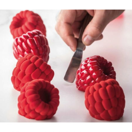 Forme de Silicon Cofetarie - Forma Pavoflex 30x40 Zmeura Lampone Cedric Grolet, 12 cavitati, 6.5 x 5.8 x H 5.4 cm, 95 ml