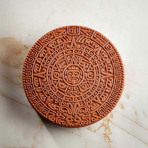 Forme de Silicon Cofetarie - Forma Pavoflex 30x40cm Azteca 12 cavitati, Ø 8 x H 3 cm, 135 ml