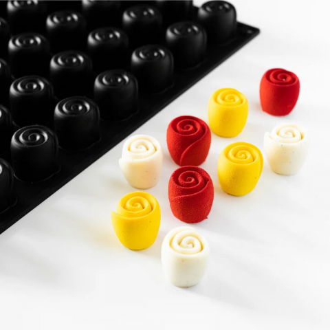 Forme de Silicon Cofetarie - Forma Pavoflex 30x40cm Mini Volupte 48 cavitati, Ø 3.5 x H 3 cm, 20 ml