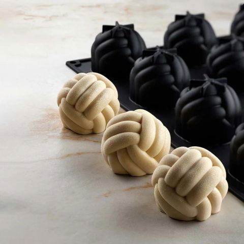 Forme 30x40cm Monoportii, Mignon - Forma Pavoflex 30x40cm Nodo 12 cavitati, Ø 6.5 x H 3.5 cm, 120 ml