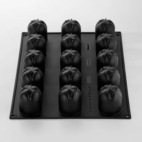 Forme Silicon Monoportii, Mignon - Forma Pavoflex 30x40cm Panettone 15 cavitati, Ø 5.5 x H 6.5 cm, 130 ml