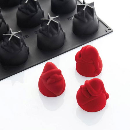 Forme 30x40cm Monoportii, Mignon - Forma Pavoflex 30x40cm Santa Claus 7.2 x 6 x H 7 cm, 128 ml, 12 cavitati