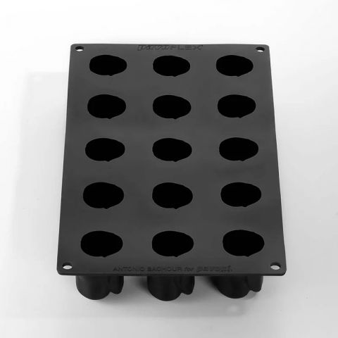 Forme Silicon Monoportii, Mignon - Forma Pavoflex Romance40time 15 cavitati, Ø 4 x H 4.5 cm, 40 ml