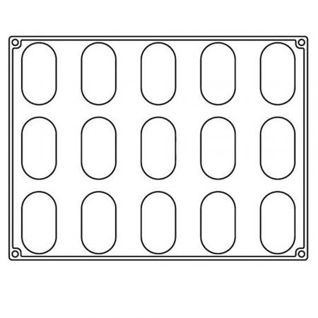 Forme 30x40cm Monoportii, Mignon - Forma Silicon Bachour, Monoportii Delish, 8.2 x 4.4 x h 3.7 cm, 100 ml, 15 cavitati