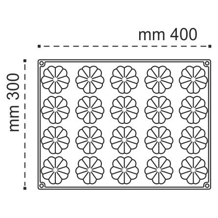 Forme de Silicon Cofetarie - Forma Silicon Bachour, Monoportii Gel, Ø 6 x h 6.3 cm, 90 ml, 20 cavitati