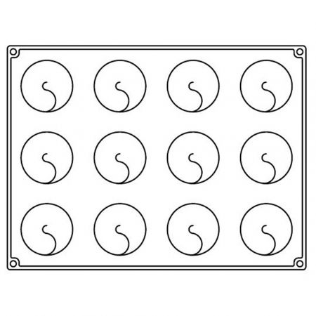 Forme 30x40cm Monoportii, Mignon - Forma Silicon Bachour, Monoportii Jasmine, Ø 6 x h 5.7 cm, 100 ml, 12 cavitati