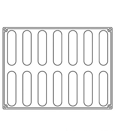 Forme 30x40cm Monoportii, Mignon - Forma Silicon Bachour, Monoportii Pastel, 12.5 x 2.8 x h 2.8 cm, 90 ml, 14 cavitati