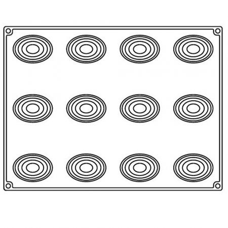 Forme 30x40cm Monoportii, Mignon - Forma Silicon Bachour, Monoportii Polly, Ø 6.5 x h 5 cm, 90 ml, 12 cavitati