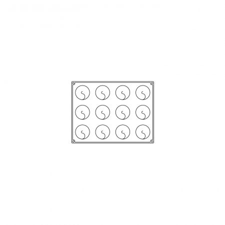 Forme de Silicon Cofetarie - Forma Silicon Bachour, Monoportii Tulip, Ø 5.5 x h 5.6 cm, 90 ml, 20 cavitati