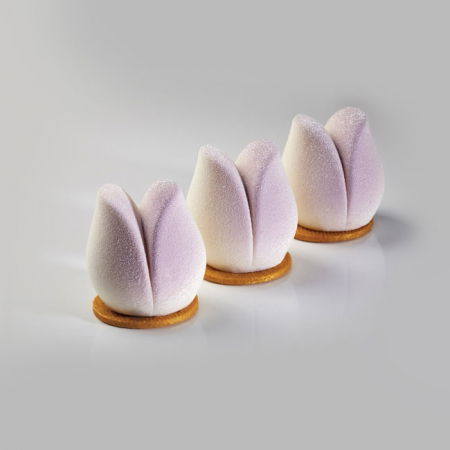 Forme de Silicon Cofetarie - Forma Silicon Bachour, Monoportii Tulip, Ø 5.5 x h 5.6 cm, 90 ml, 20 cavitati